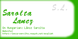 sarolta lancz business card