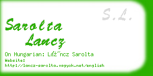 sarolta lancz business card